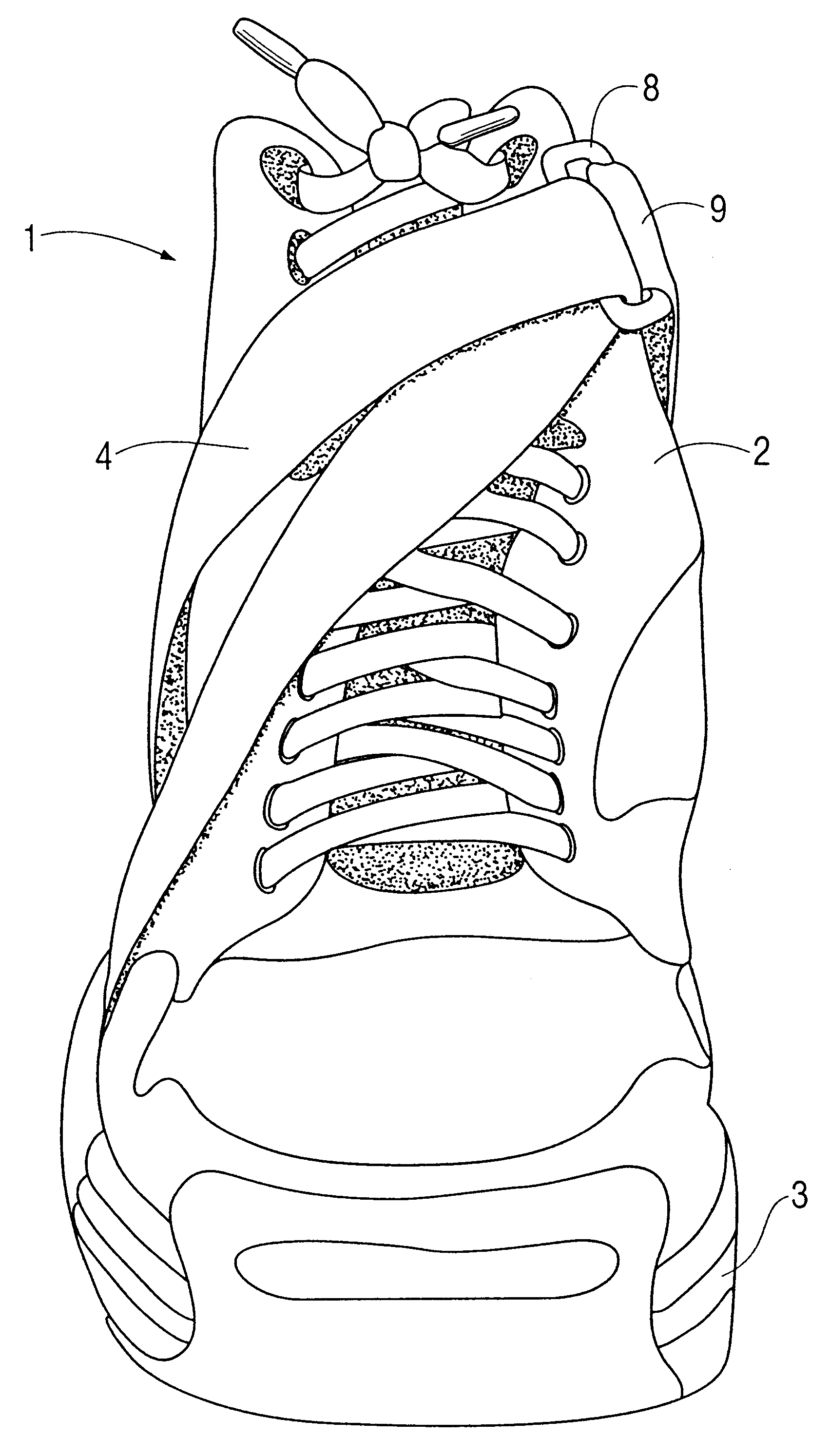 Shoe, ankle orthosis and method for protecting the ankle