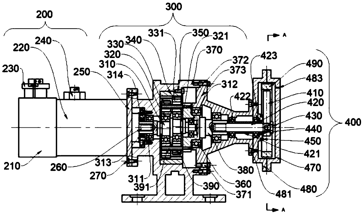 Novel rear wheel active steering device and control method thereof