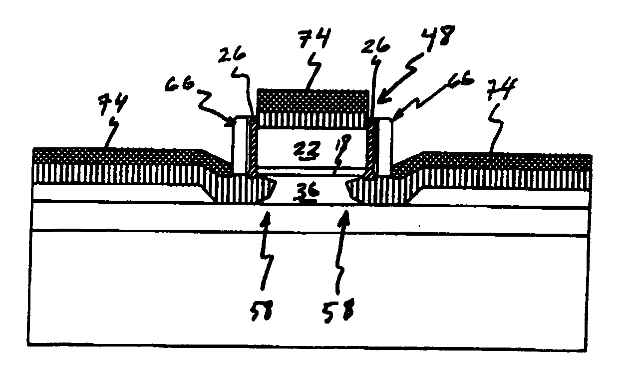 Process for ultra-thin body SOI devices that incorporate EPI silicon tips and article made thereby