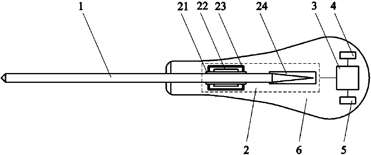 Electromagnetic-acoustic orthopedic surgery guiding device and alarm method thereof