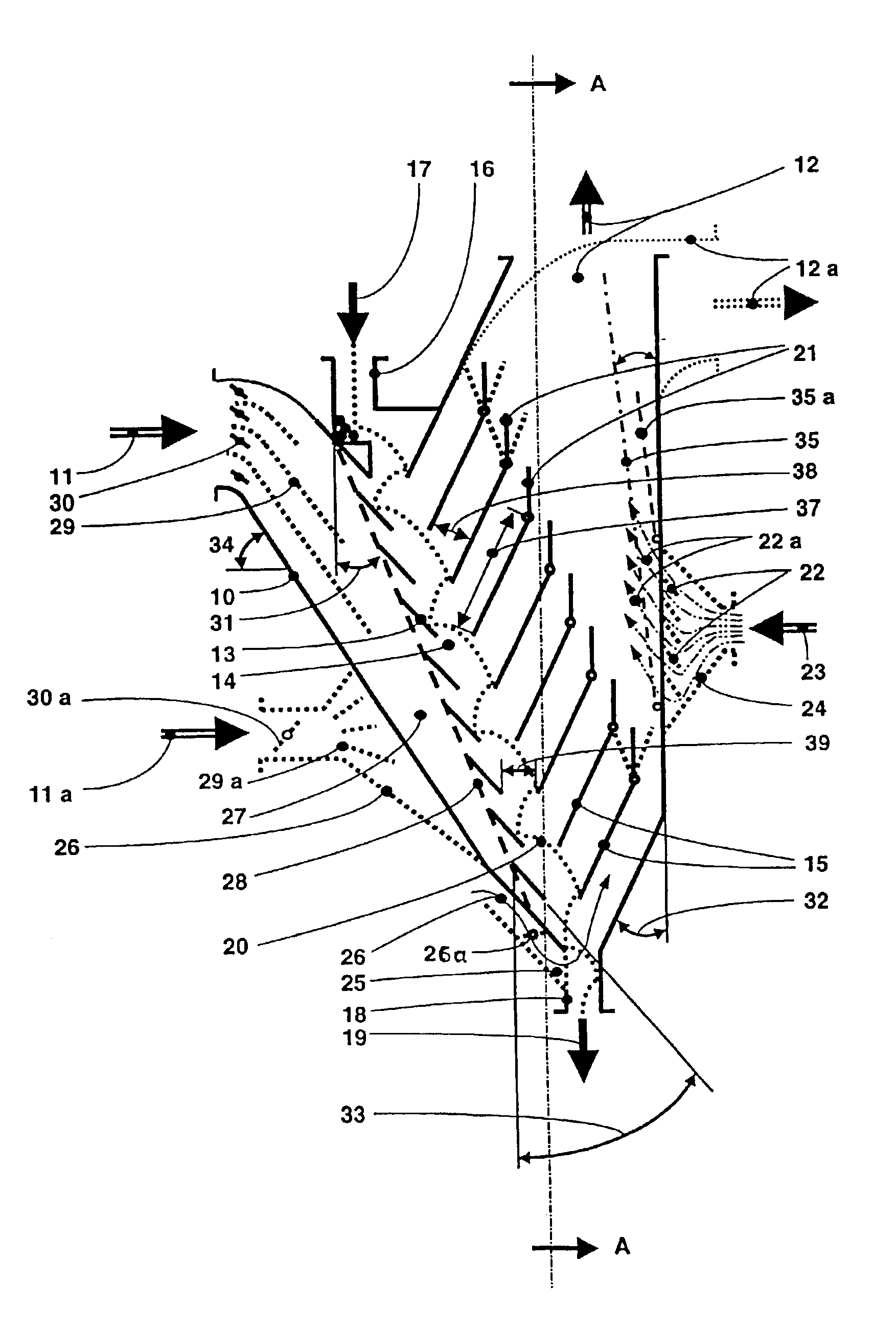 Classifier for the classification of granular material