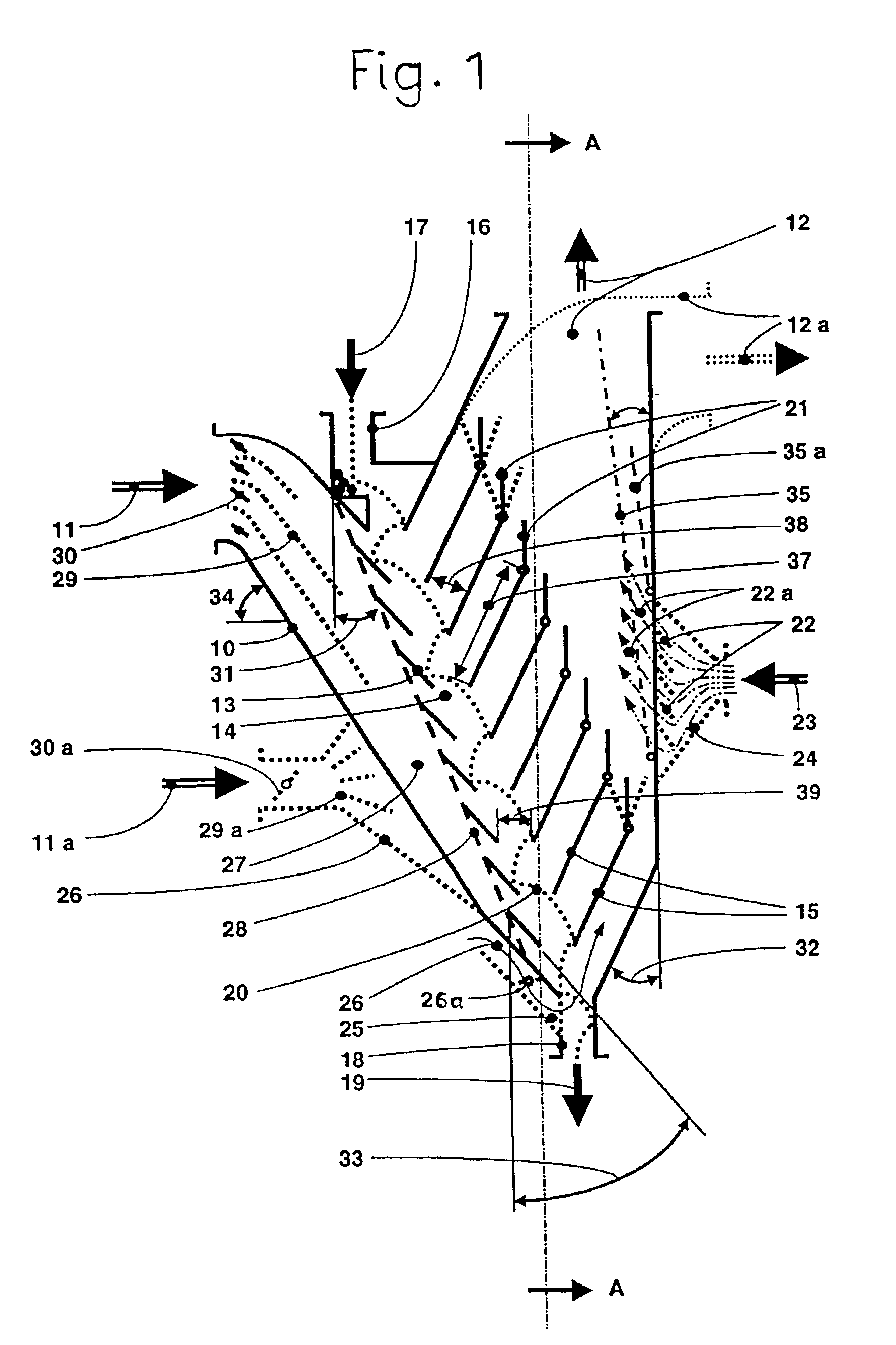 Classifier for the classification of granular material