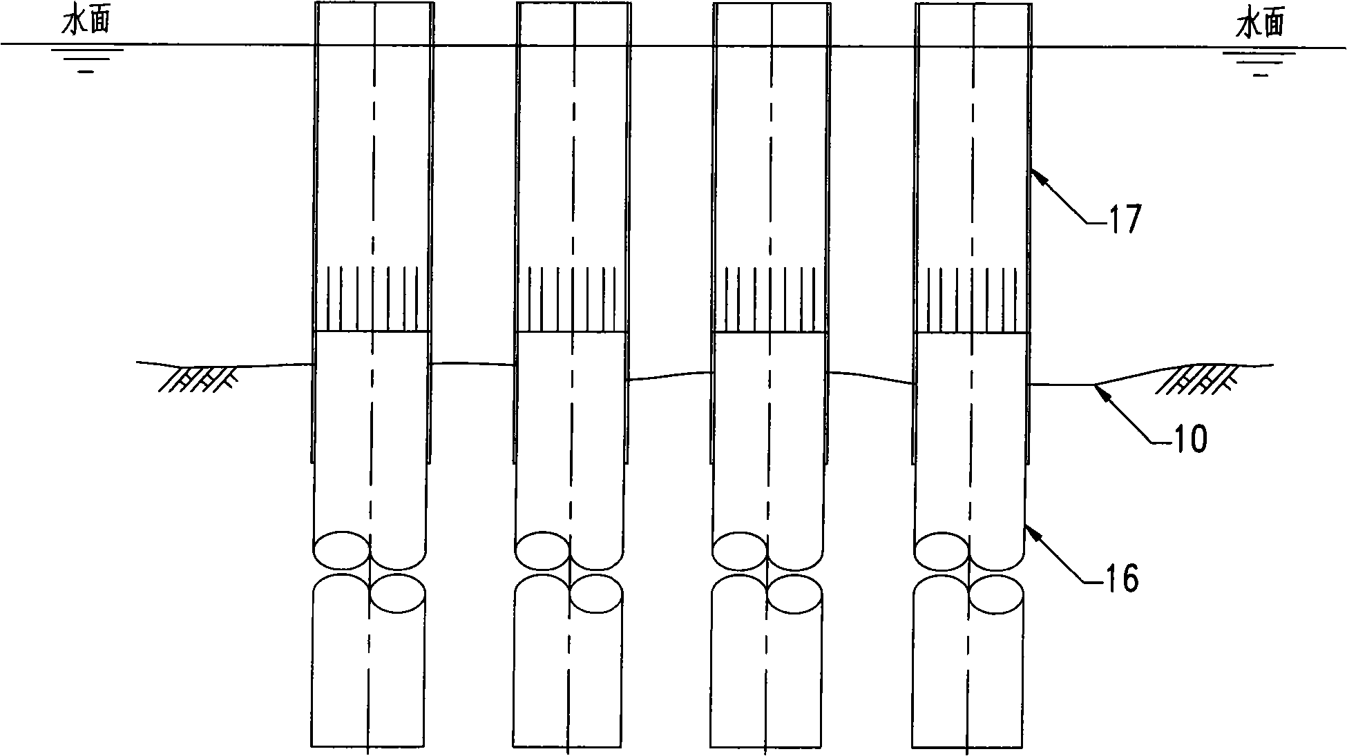 Composite boxed cofferdam and building method thereof