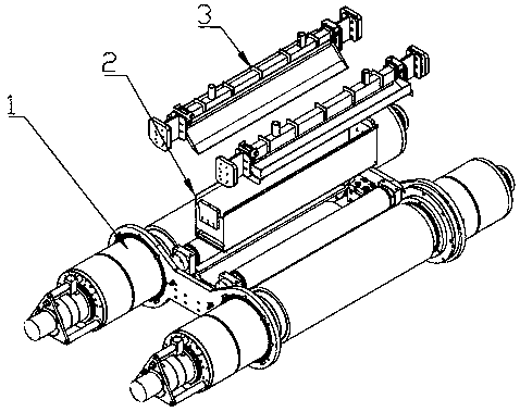 A four-roller spindle device for a multi-wire cutting machine