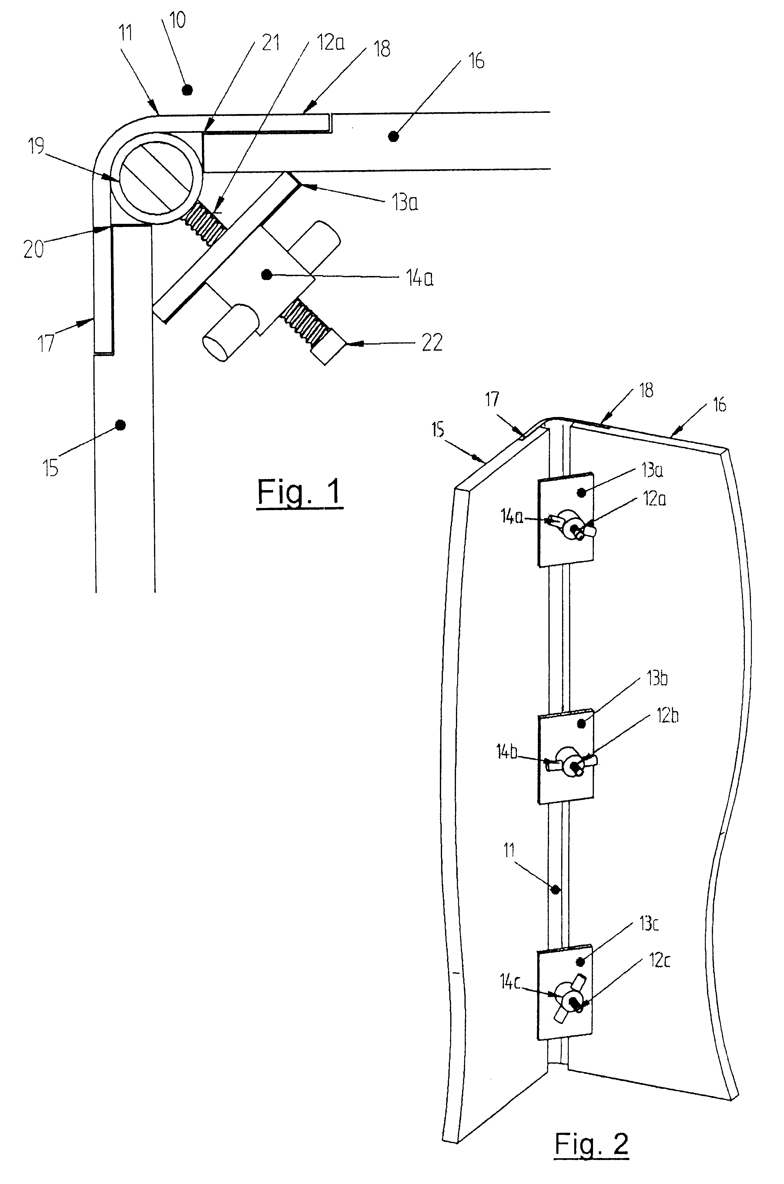 Clamping device for formwork panels