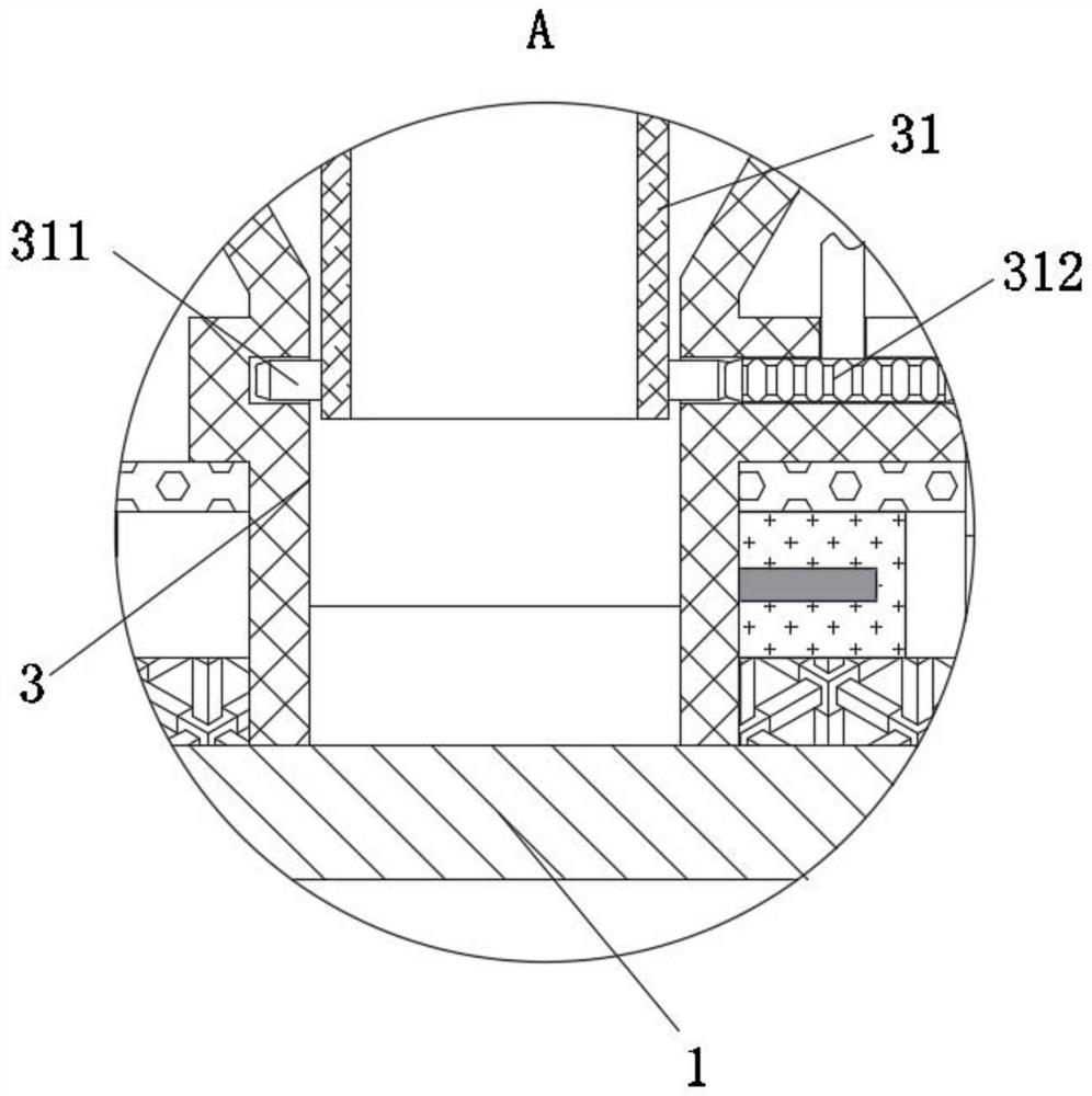 Auxiliary raw material mixing device for plastic injection molding machine