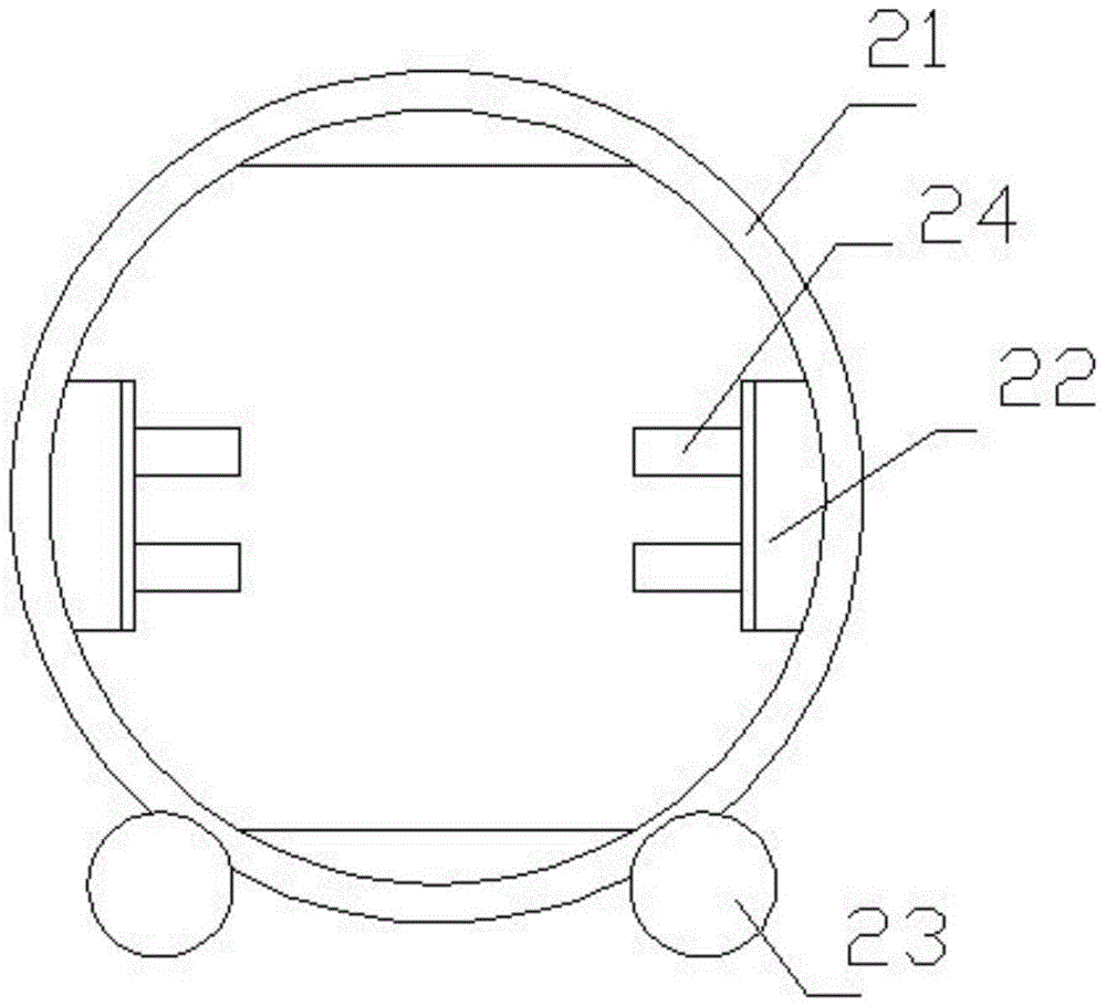 A sand box flip cleaning device for iron mold casting production line