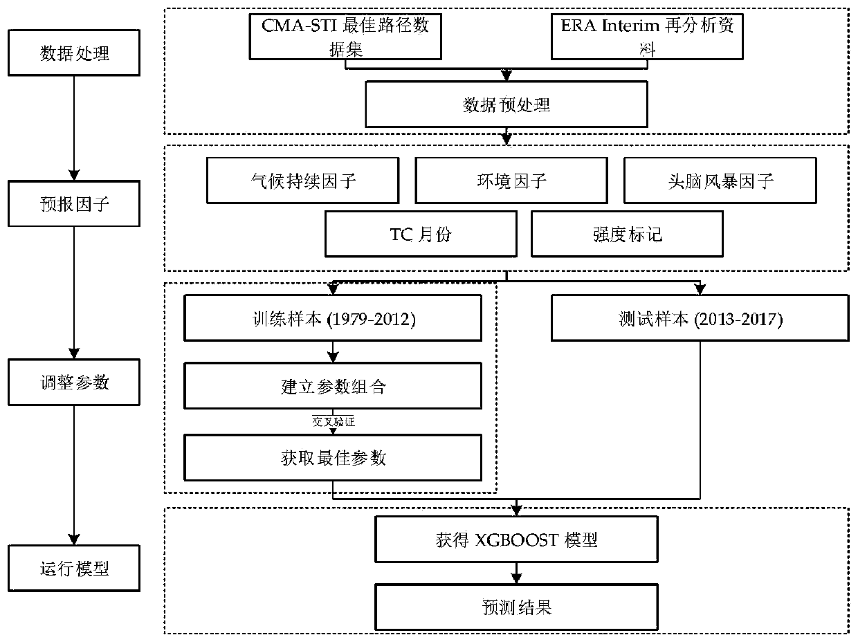 Tropical cyclone intensity forecast information generation method and system