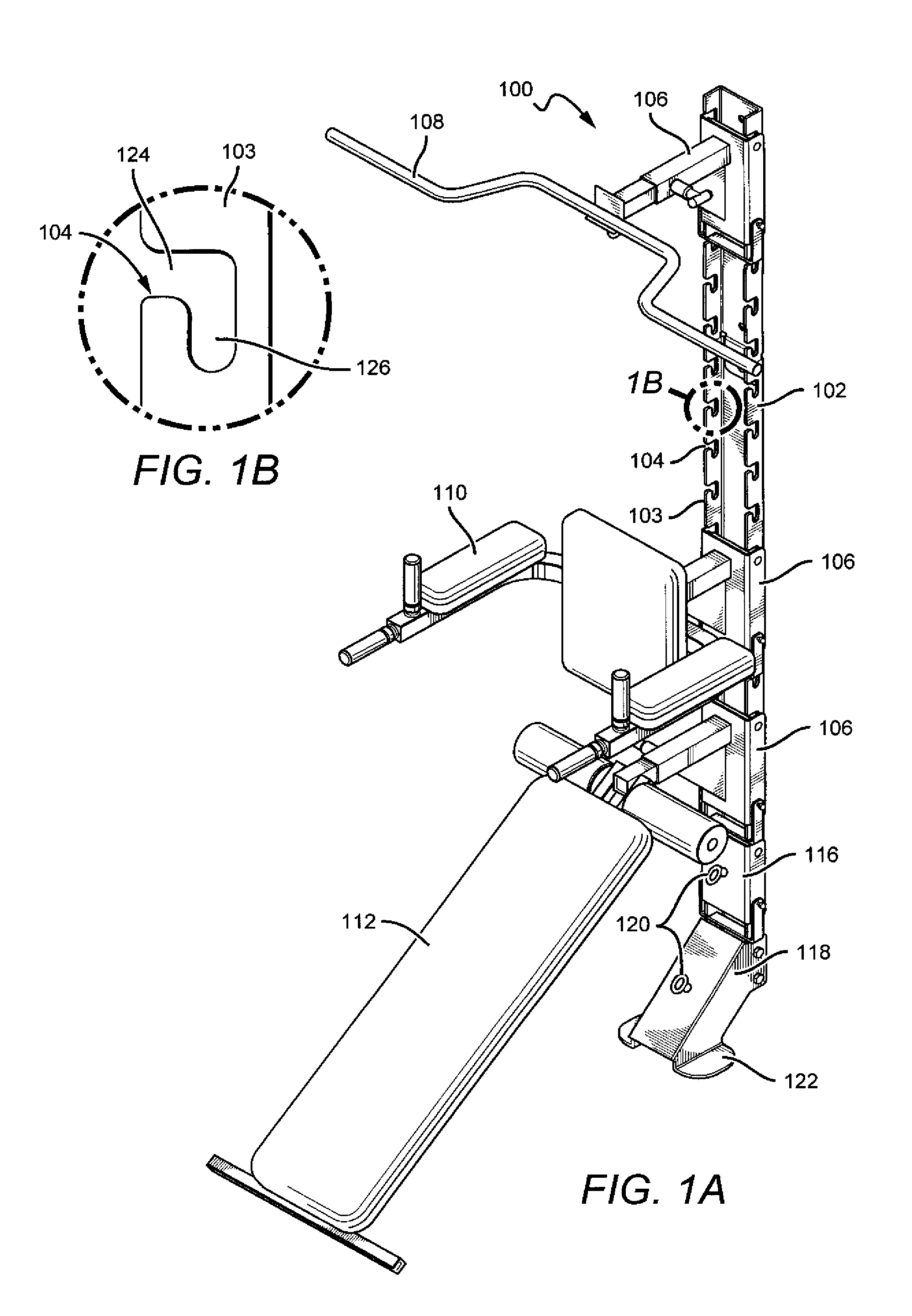 Surface mounted modular exercise device