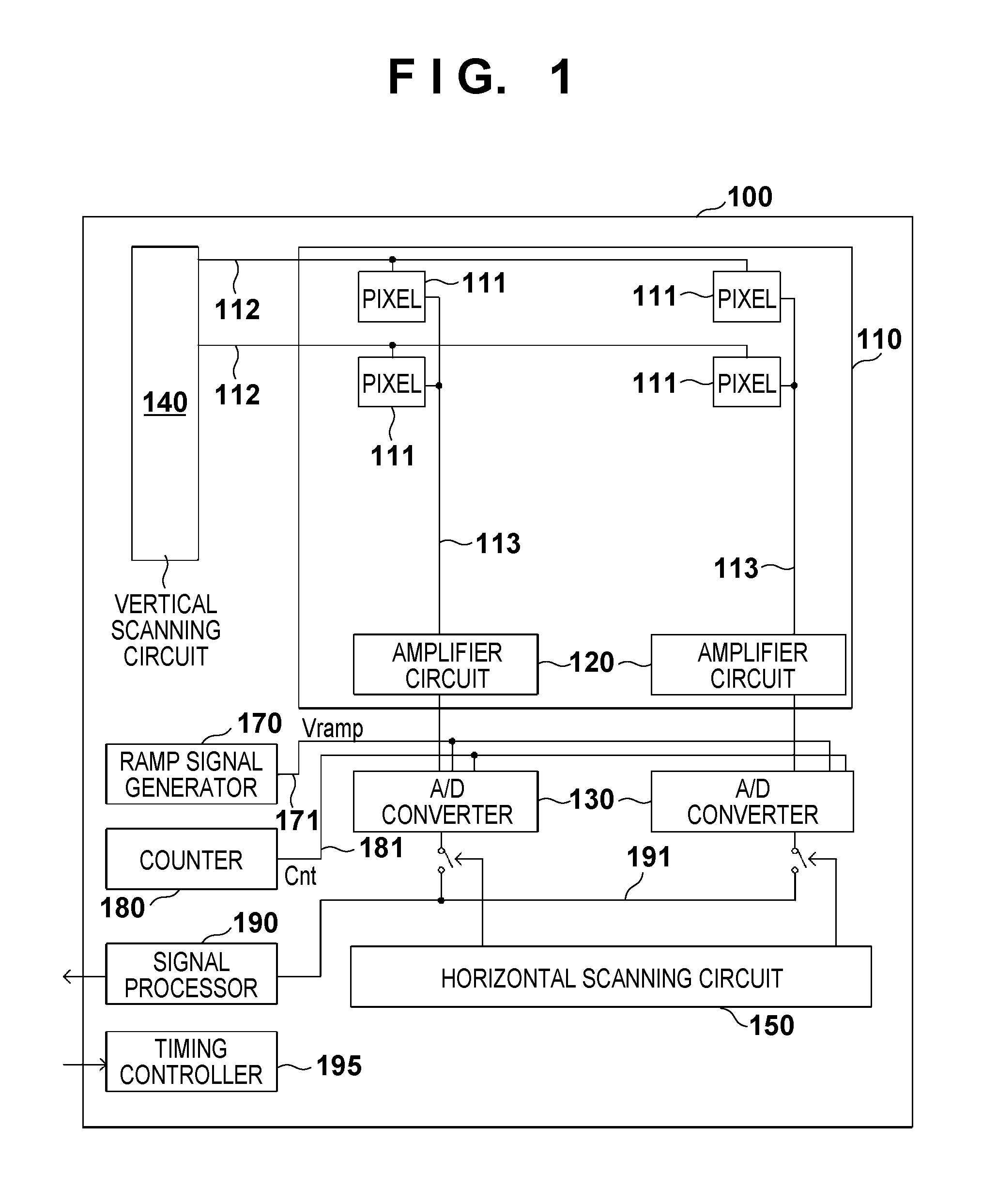 A/d converter and solid-state imaging apparatus