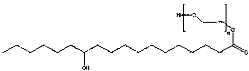 Synthesis method of polyethyleneglycol-12-hydroxystearate