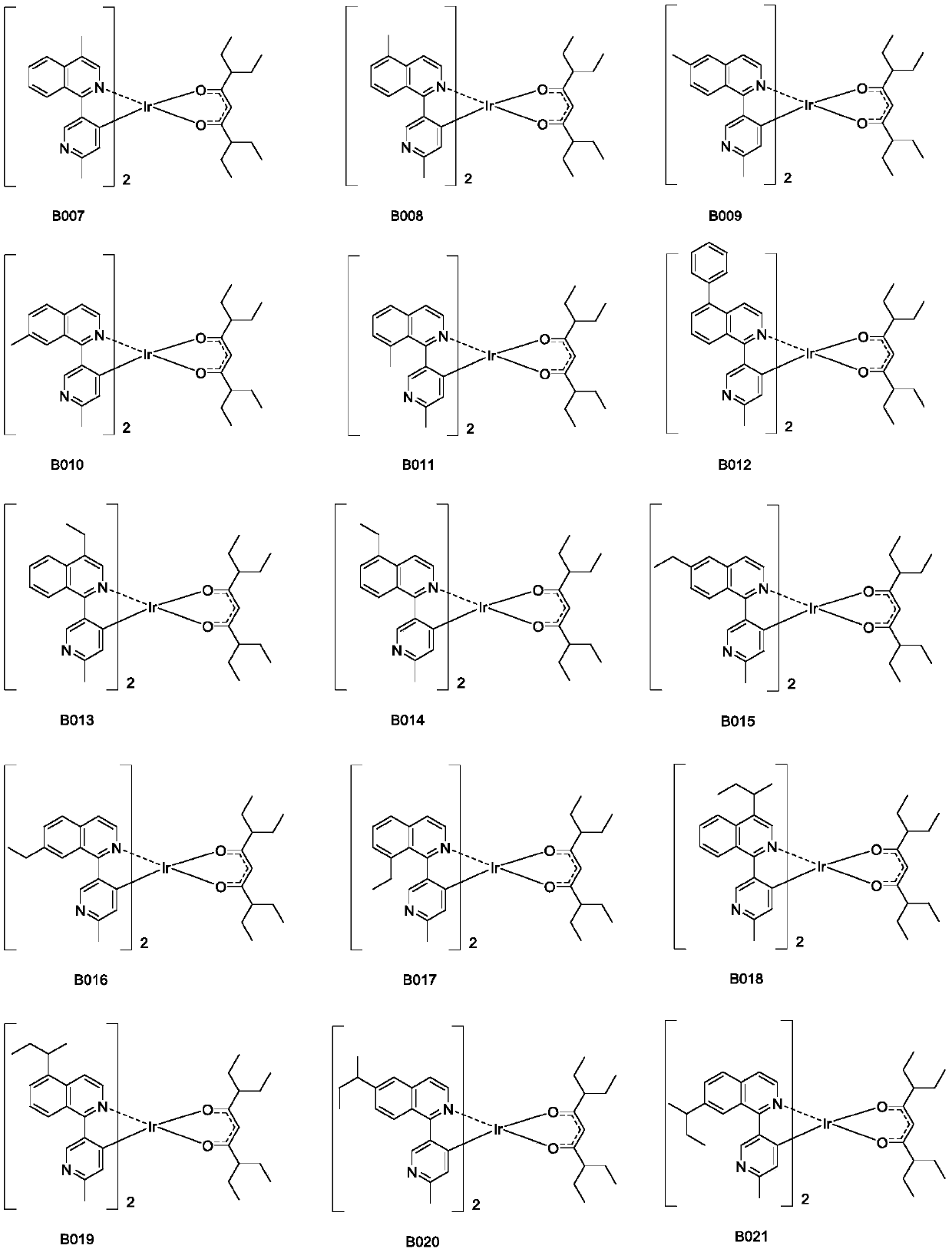 Organic iridium metal complex, preparation method thereof and organic electroluminescent devices