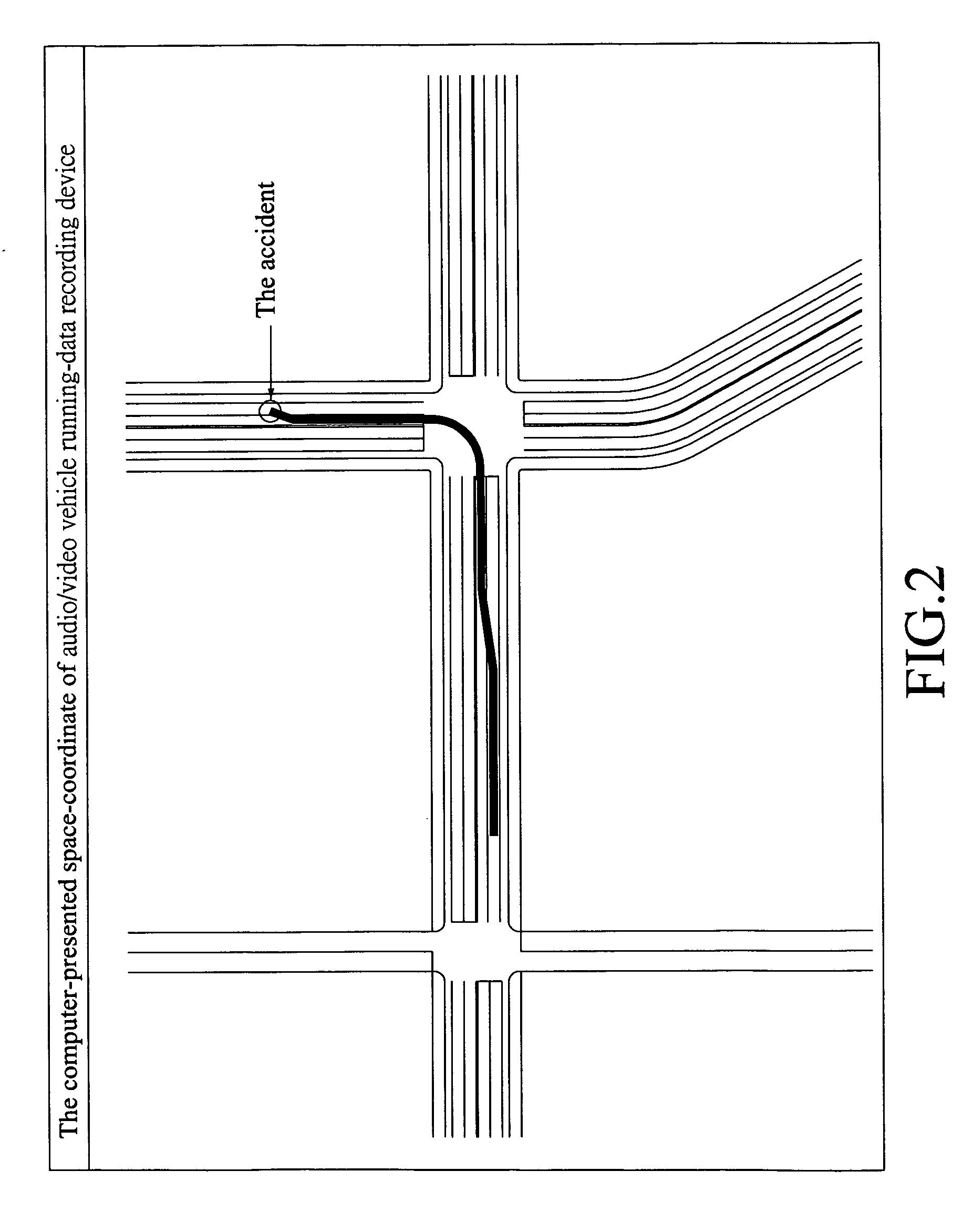 Vehicle running-data recording device capable of recording moving tracks and environmental audio/video data