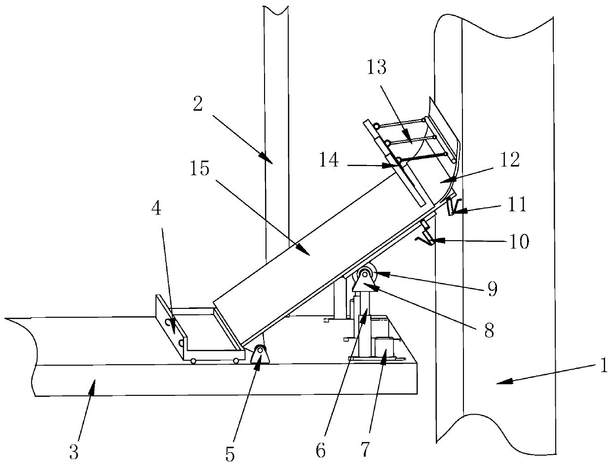 Concrete residue intelligent anti-leakage device and method based on integrated steel platform