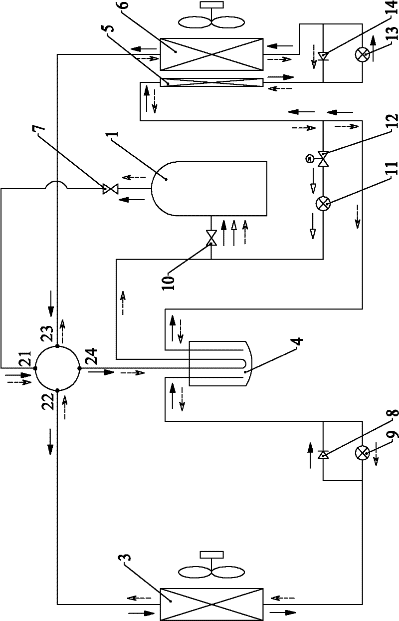 Wide-temperature high-efficiency air source heat pump unit with anti-frosting function and operating method thereof