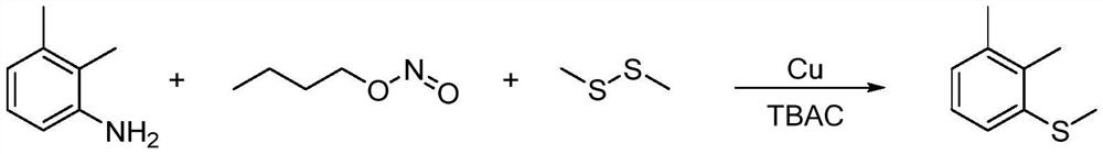 Method for preparing 2, 3-dimethyl thioanisole