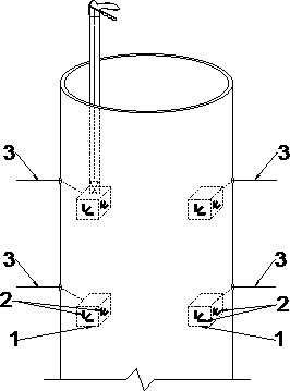 Internal strain monitoring device and method for steel pipe concrete