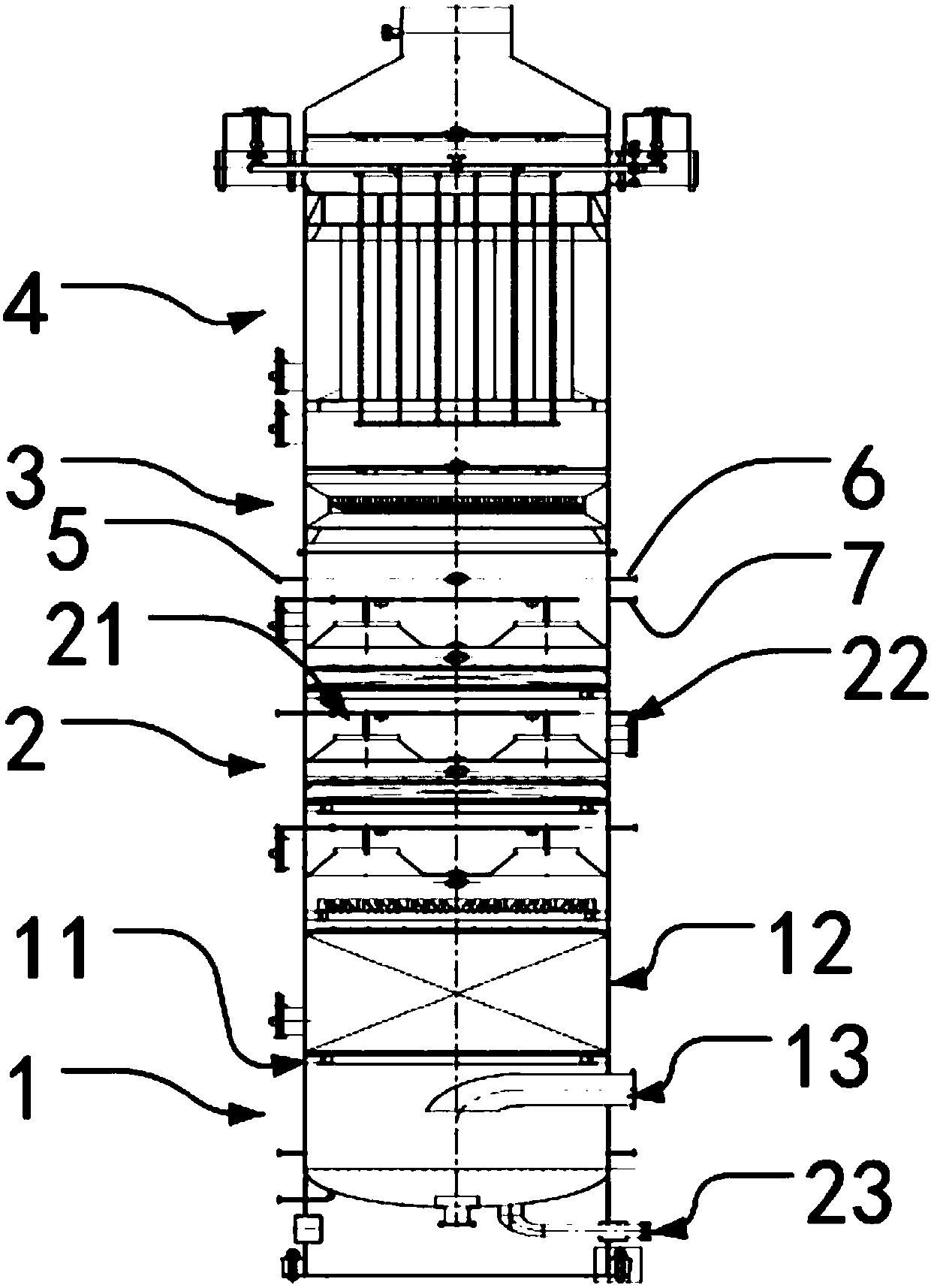 Low-temperature waste heat treatment method for dry tail gas