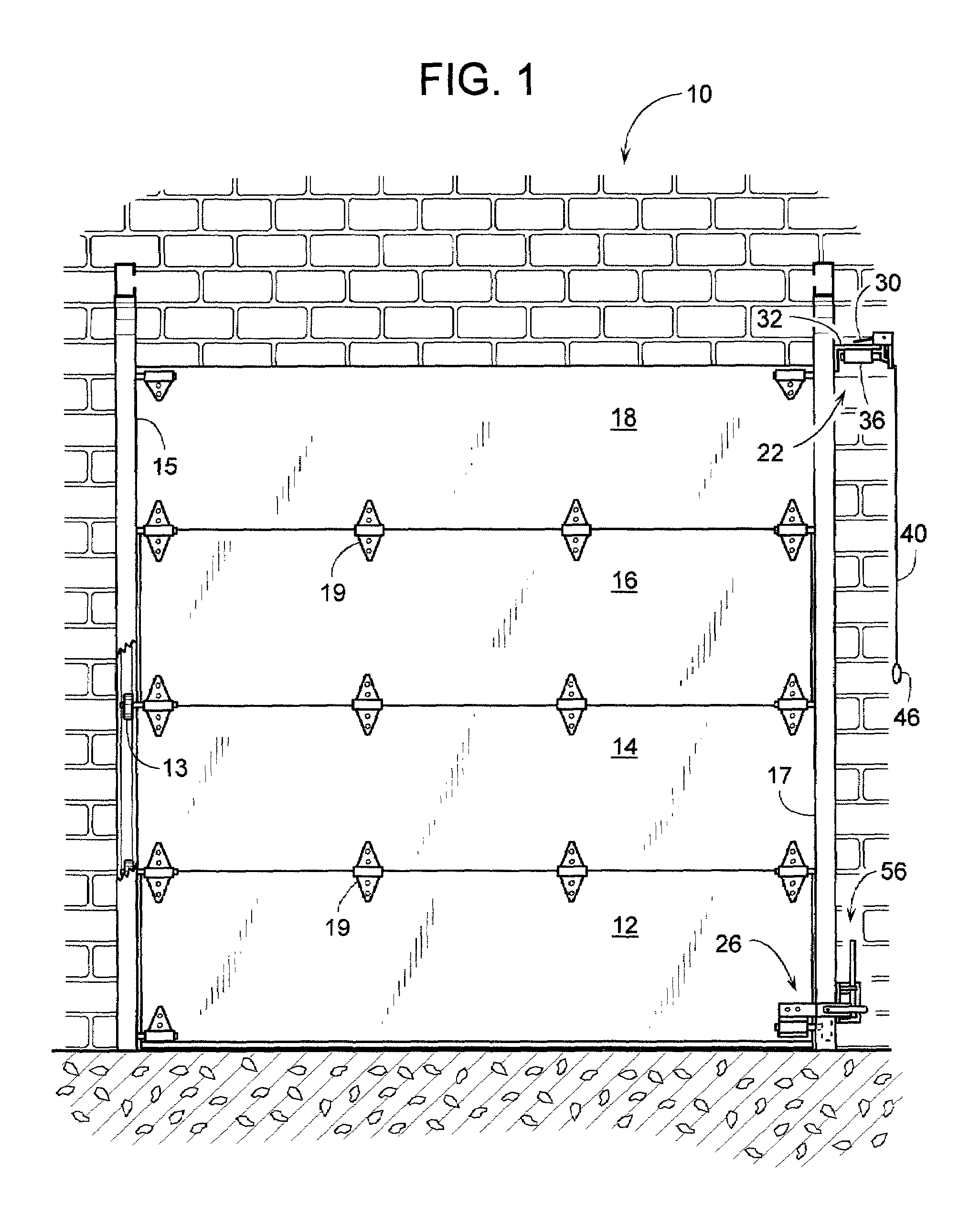 Latch assembly for a sectional door