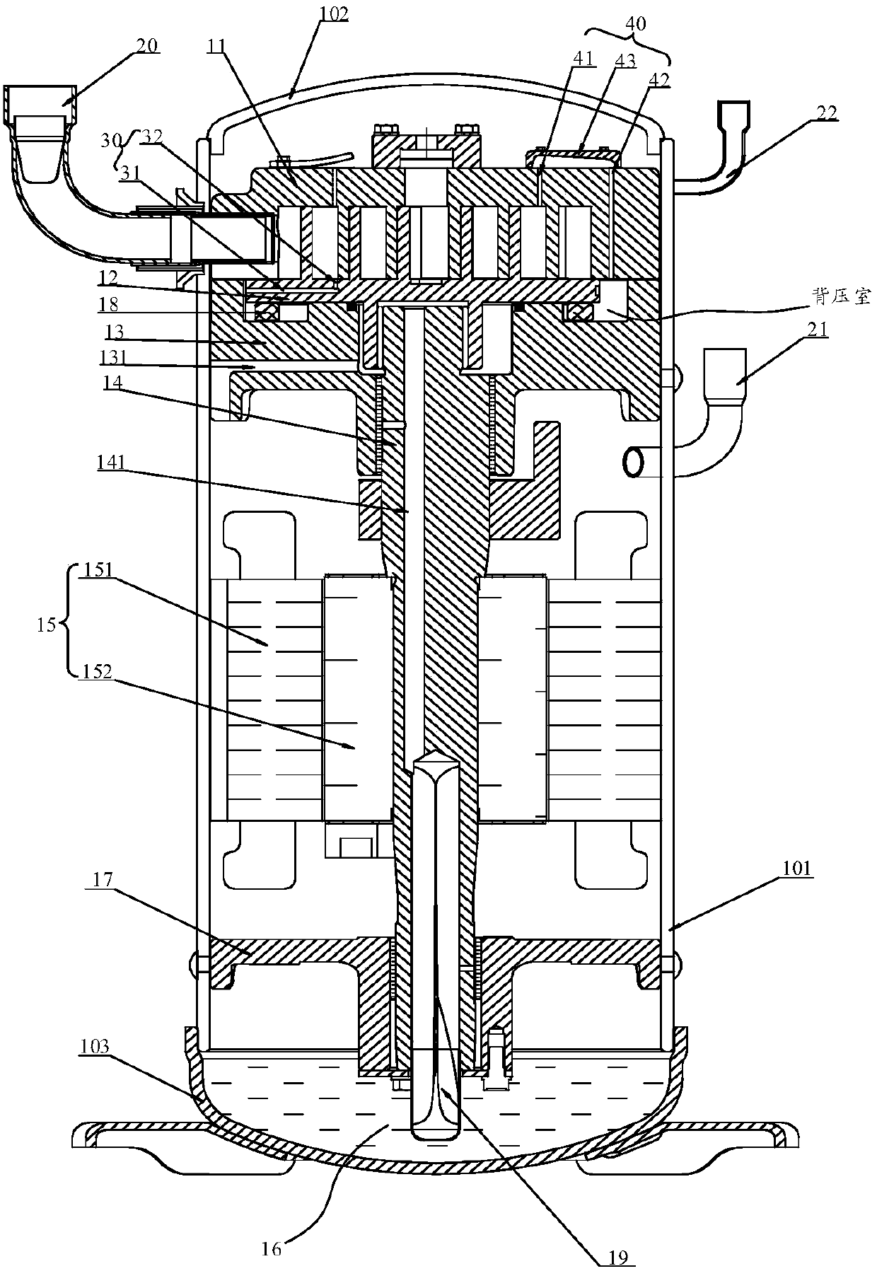 Air-injection enthalpy-increasing scroll compressor and air-conditioning system