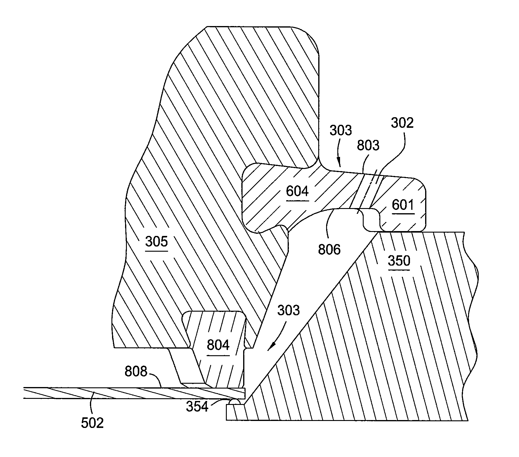 Electric field reducing thrust plate