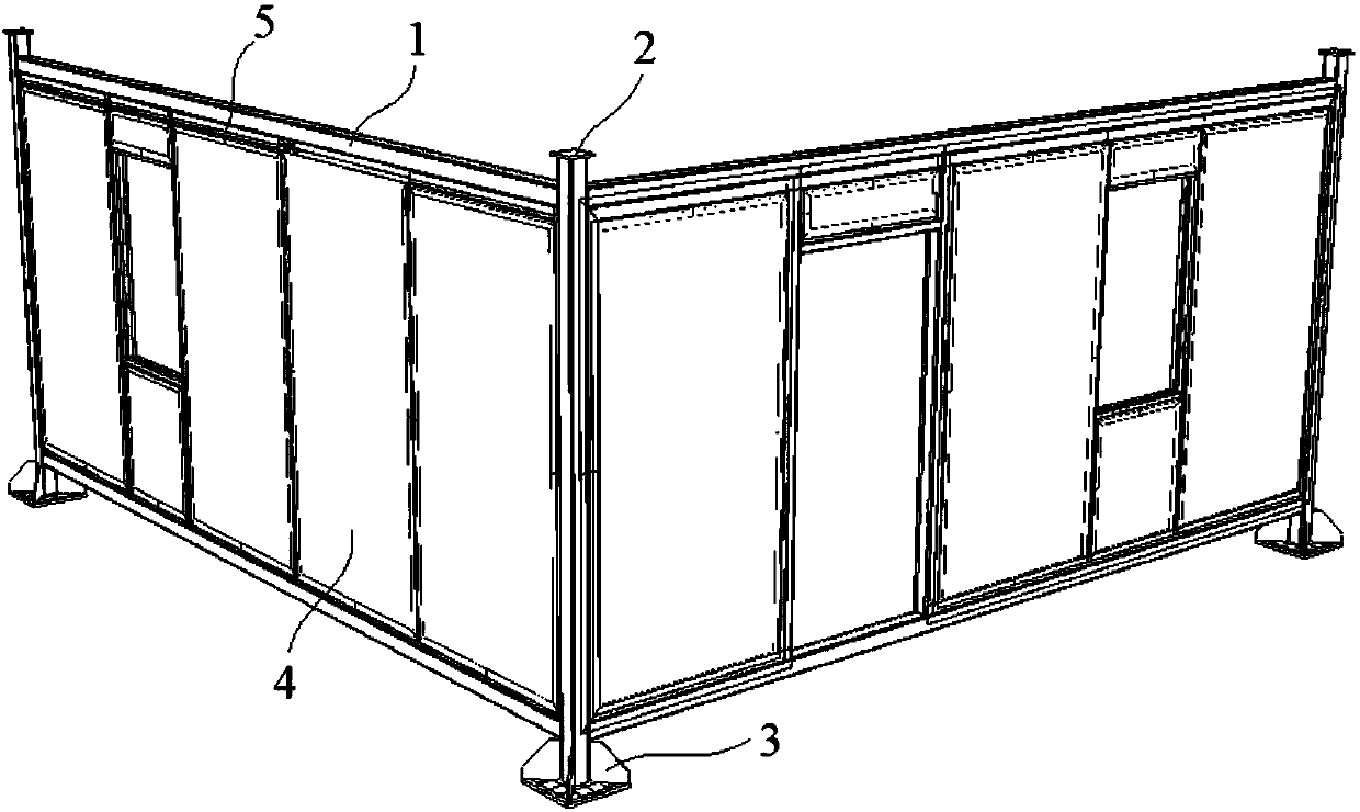 Assembly type house with composite environment-friendly wall boards