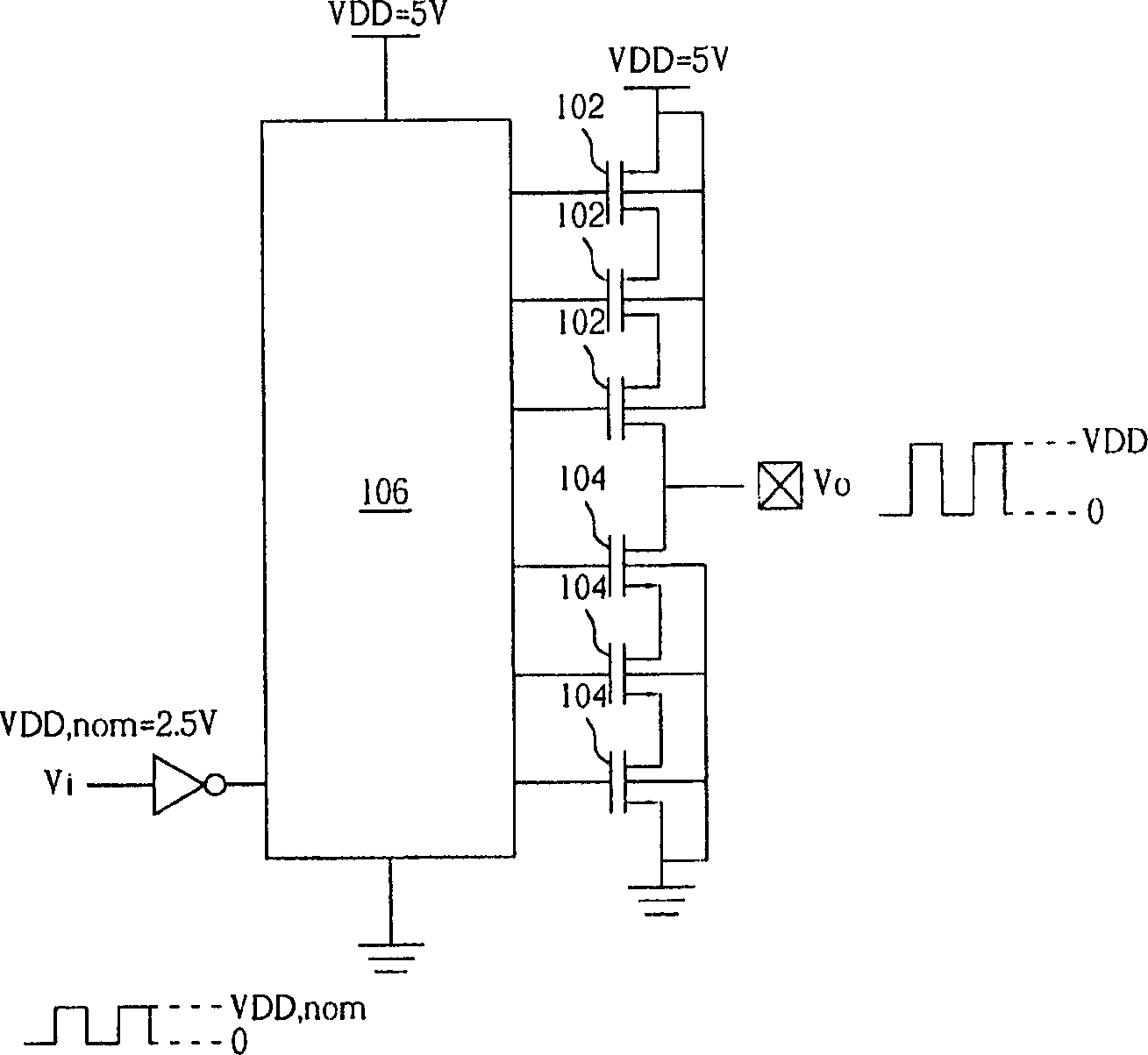 Output stage structure