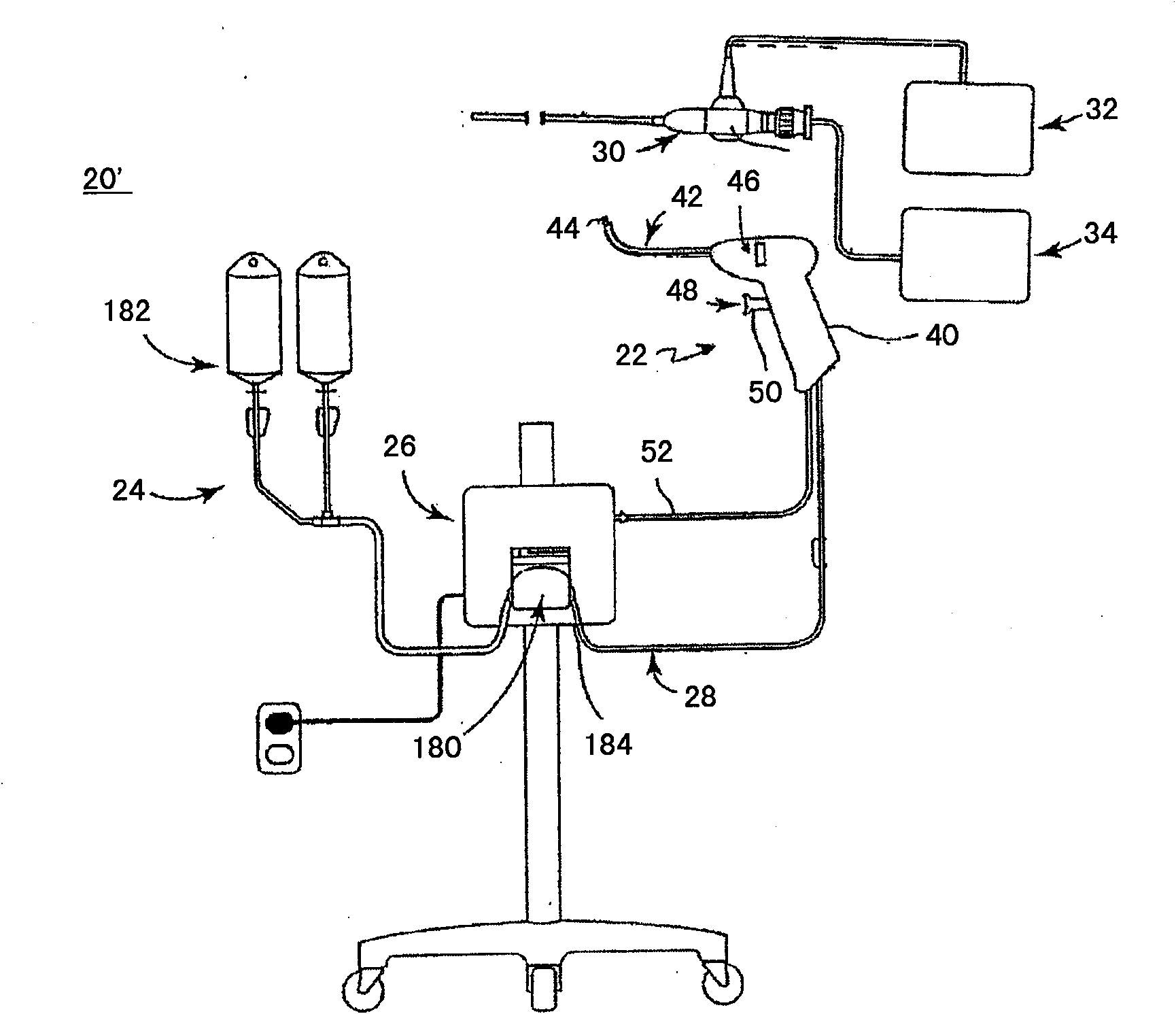 Surgical instrument, system, and method for frontal sinus irrigation