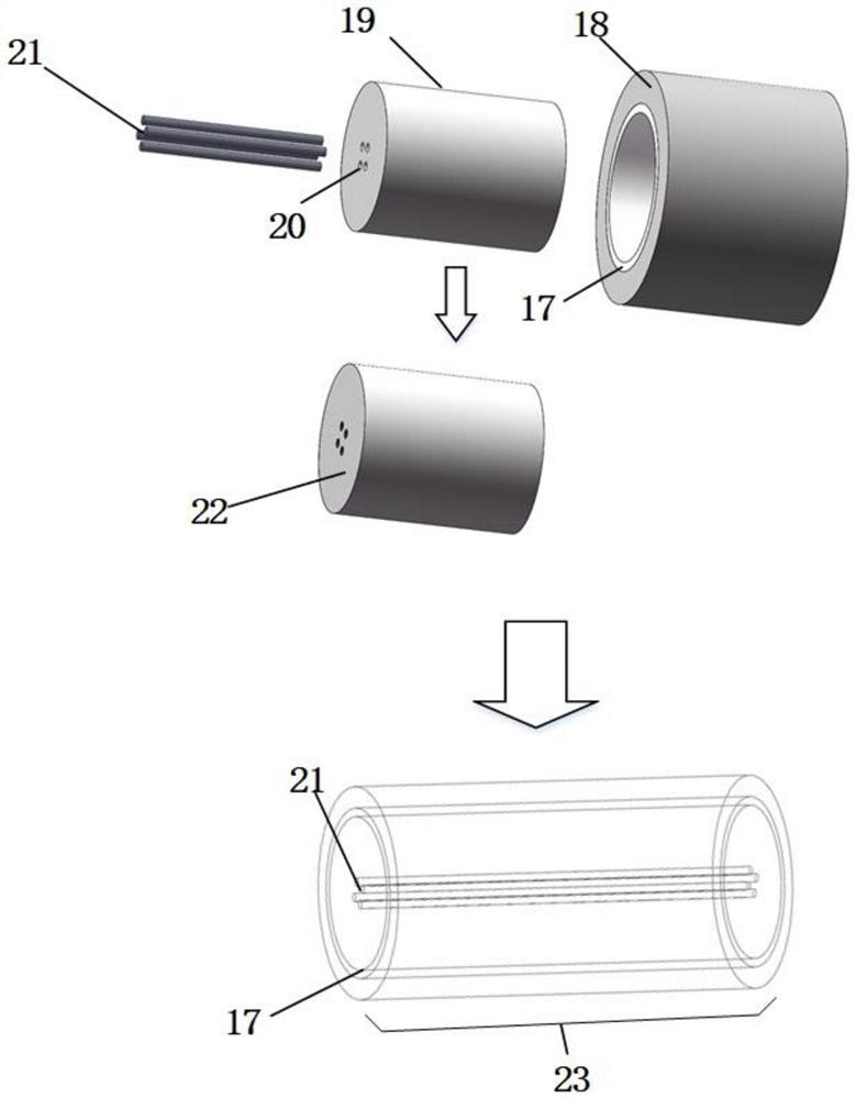 Particle light manipulation device based on ring-core coaxial helical waveguide fiber