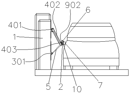 Axial feeding device and charging docking device