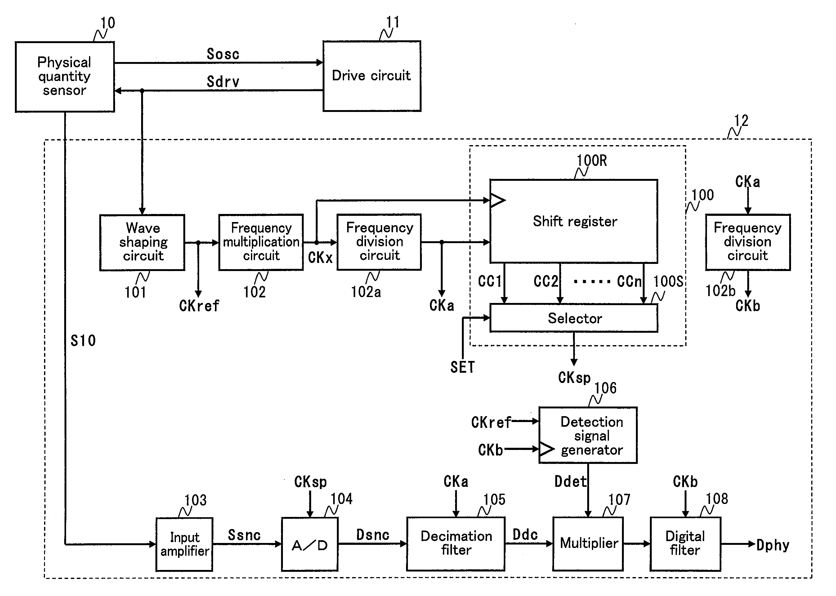 Physical quantity detection circuit and physical quantity sensor device