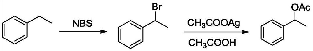 Method for synthesizing styrallyl acetate from acetophenone