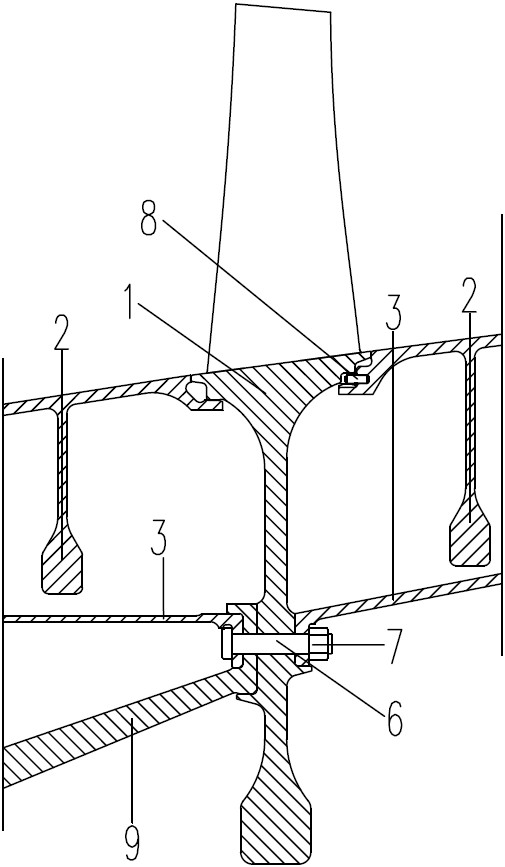 Novel gas turbine low-pressure compressor rotor structure and assembling method