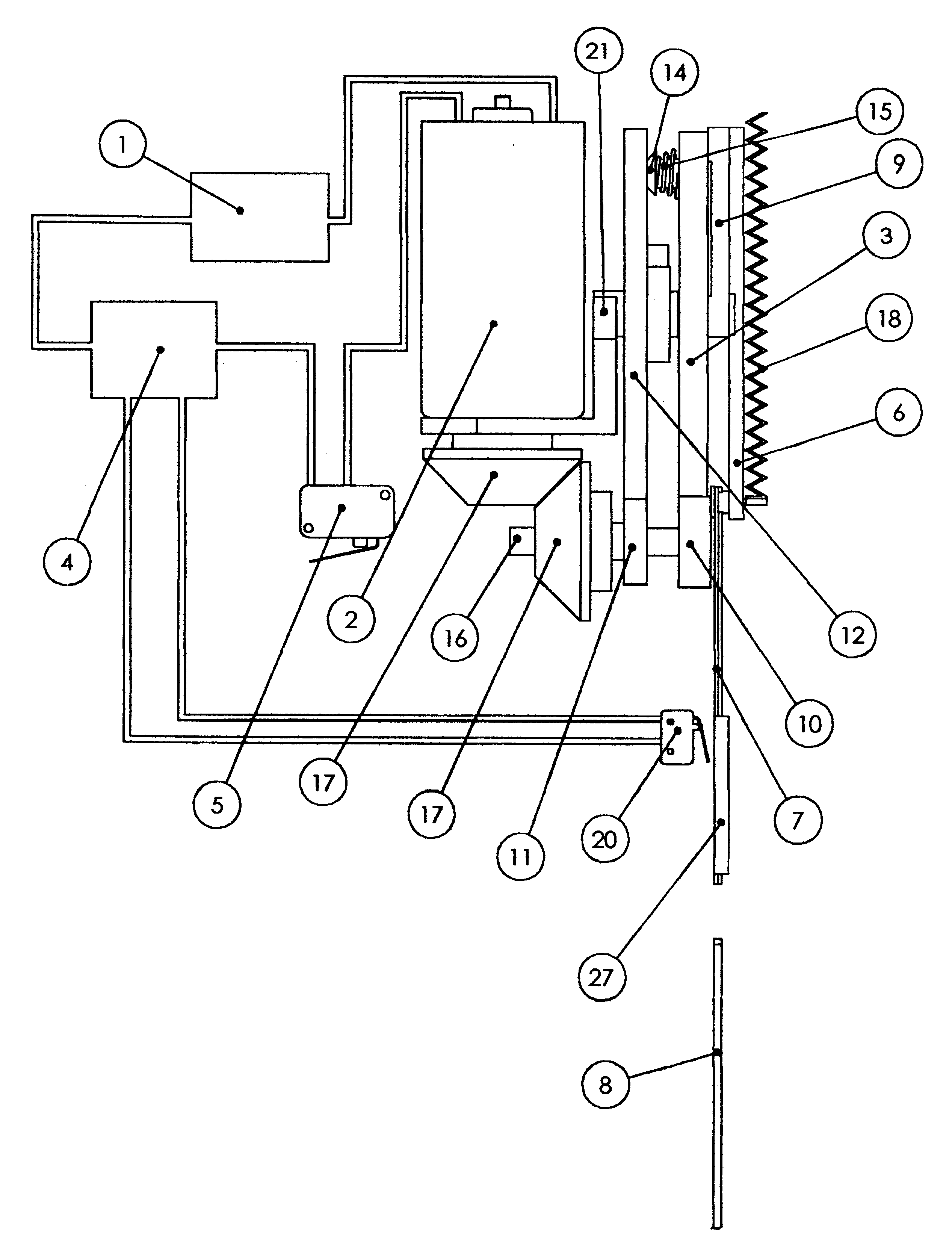 Portable electrical motor driven nail gun