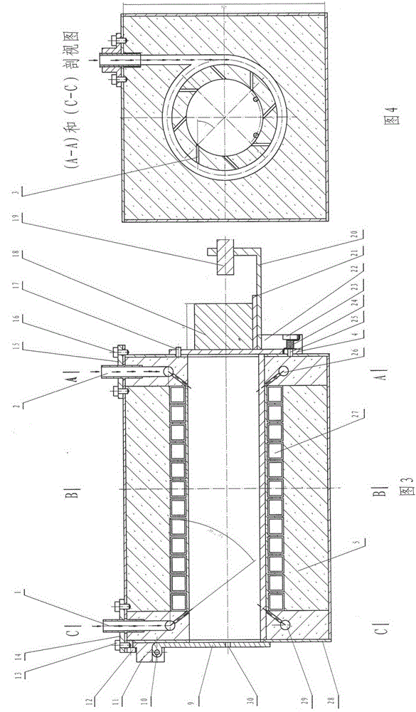 Ordinary intermediate frequency forging heating furnace for non-oxidation technical transformation process