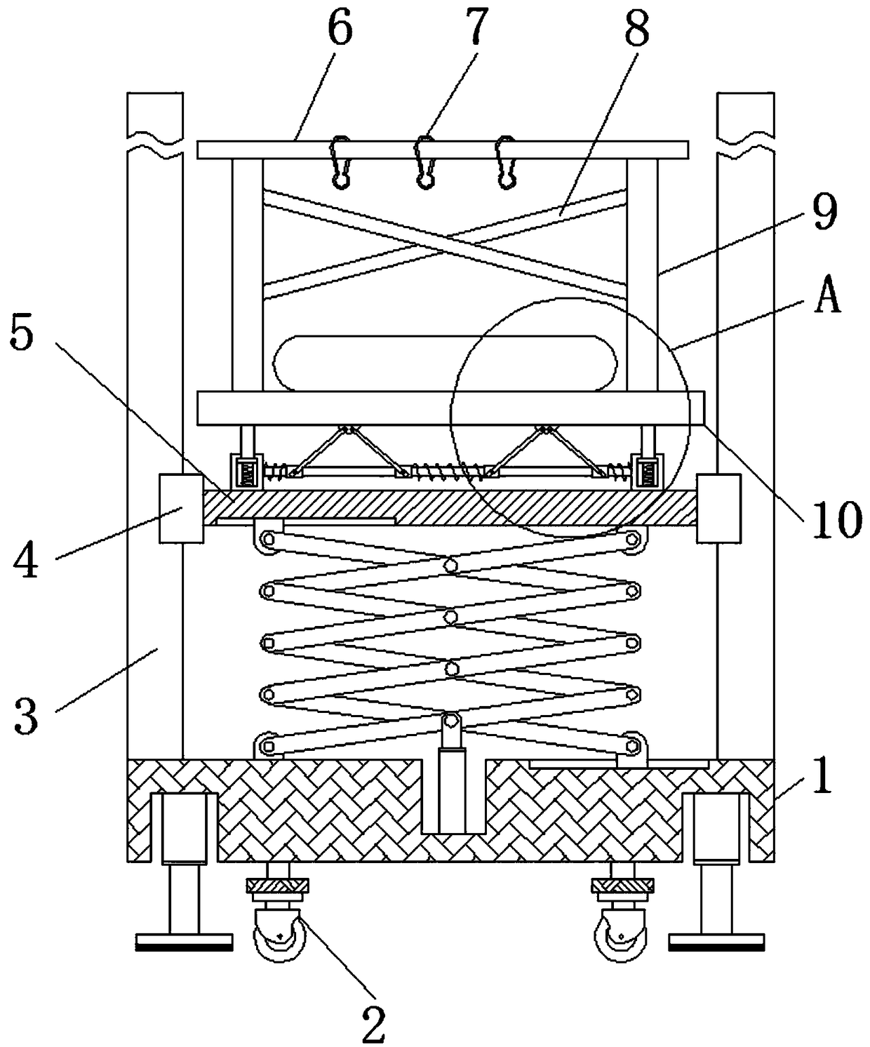 Protective device for high-rise building construction