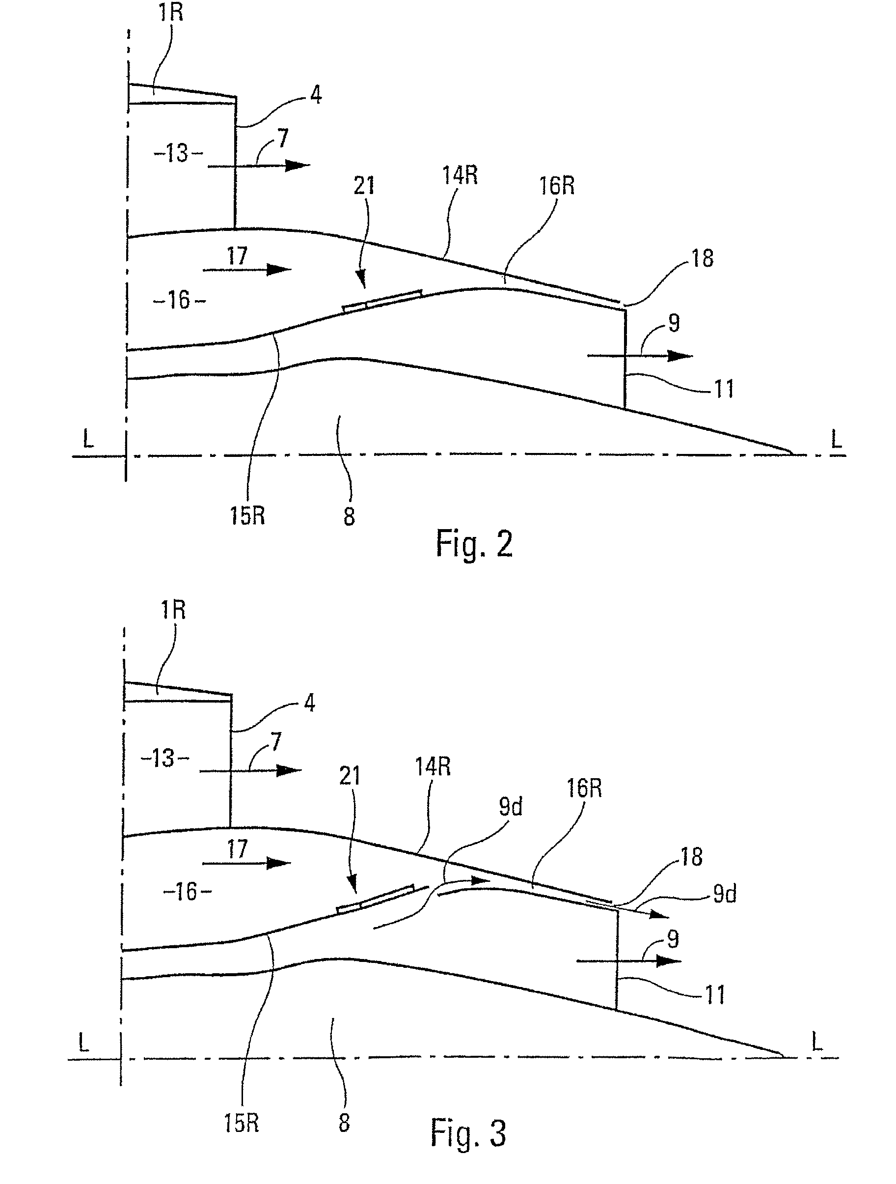 Turbojet engine with attenuated jet noise