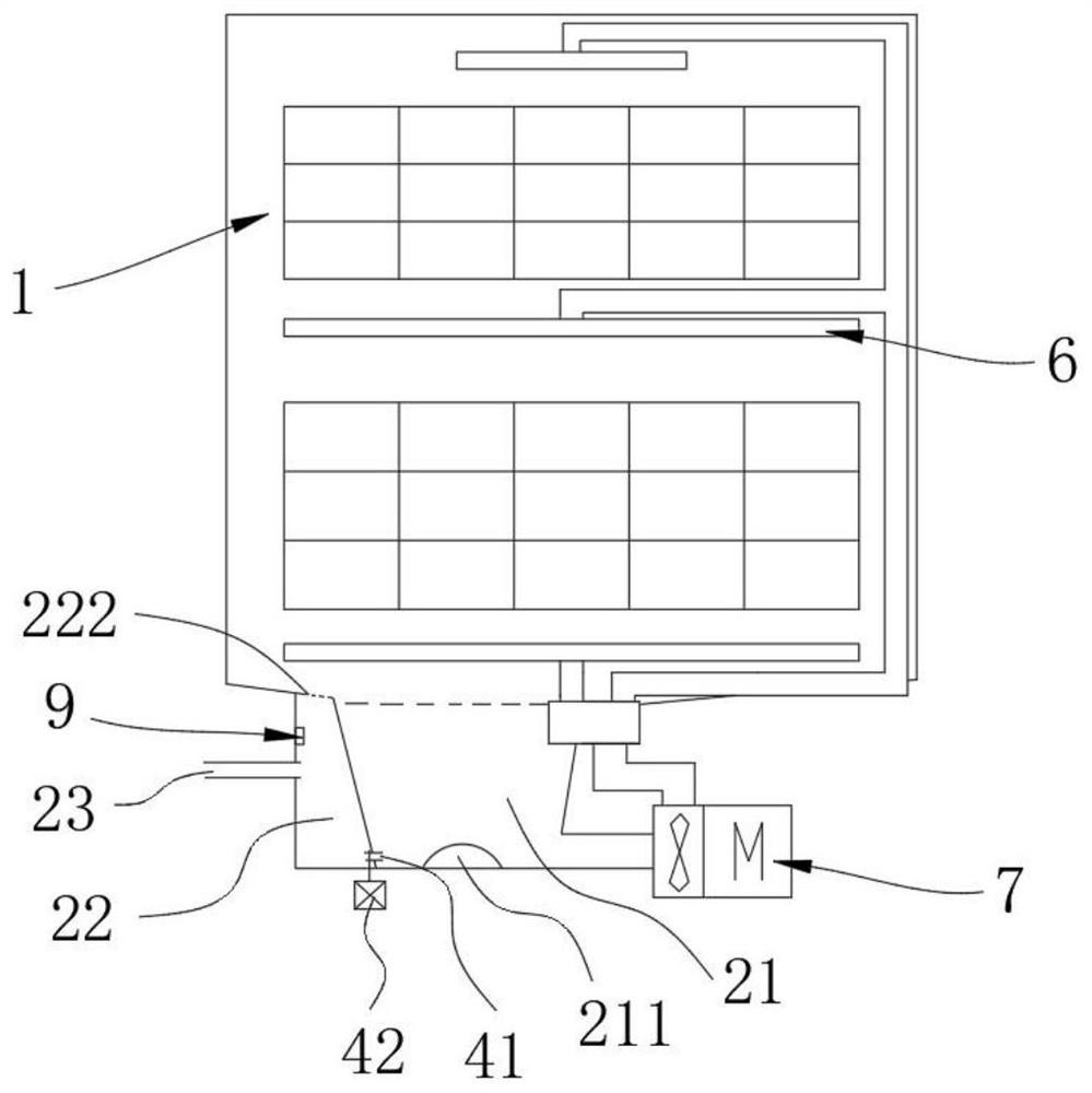 Internal circulation drying system for dish washing machine