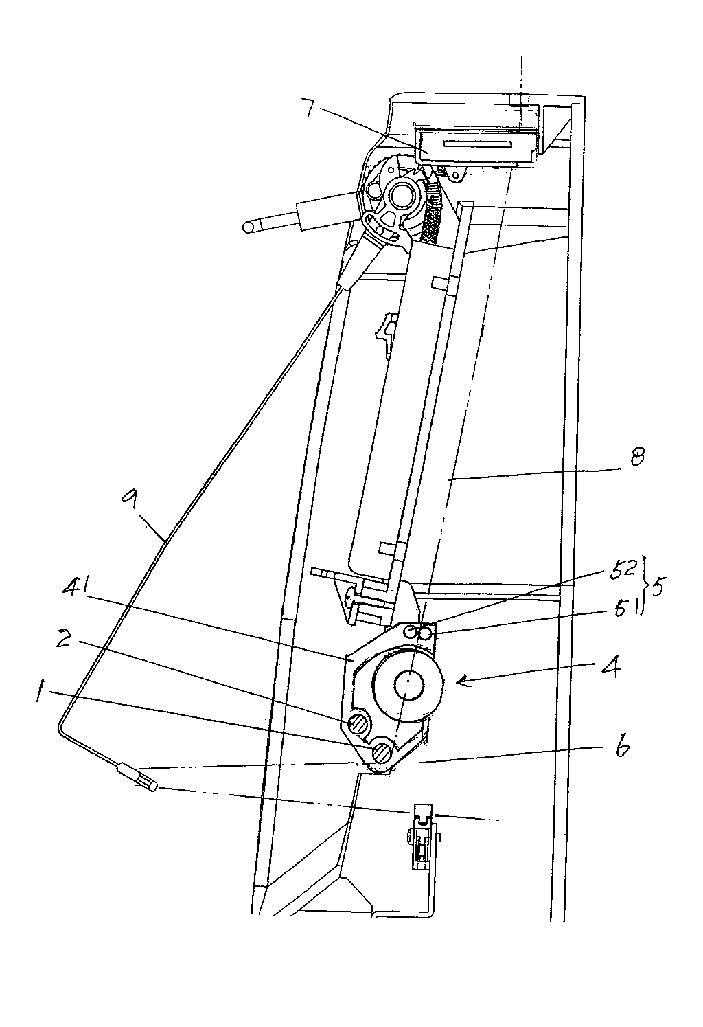 Directional yarn guide mechanism of computer flat knitting machine