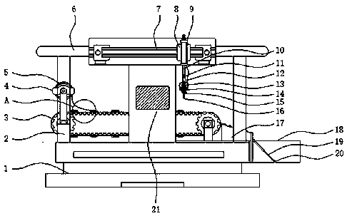 Production device capable of controlling product size for electrothermal film production