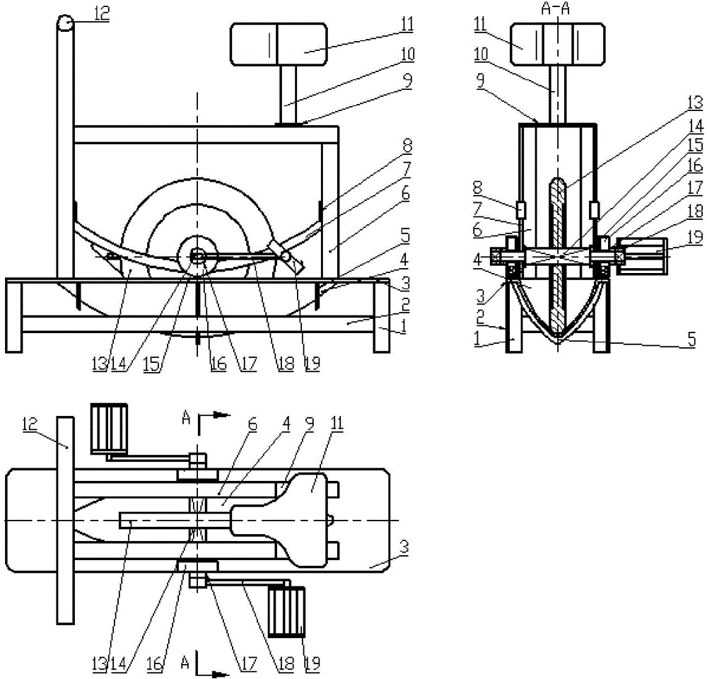 Pedal type vibration reduction drug roller