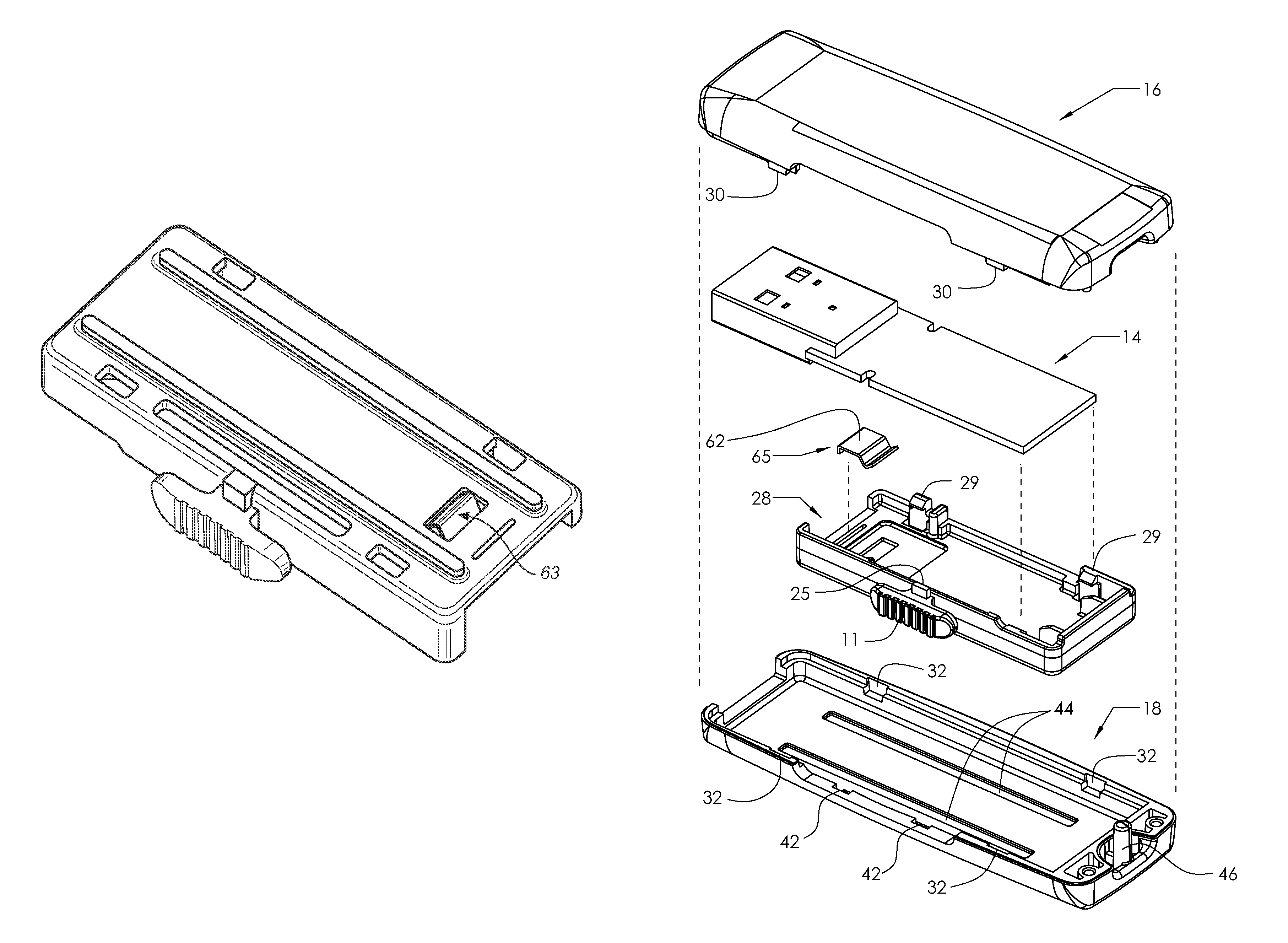 Retractable memory drive