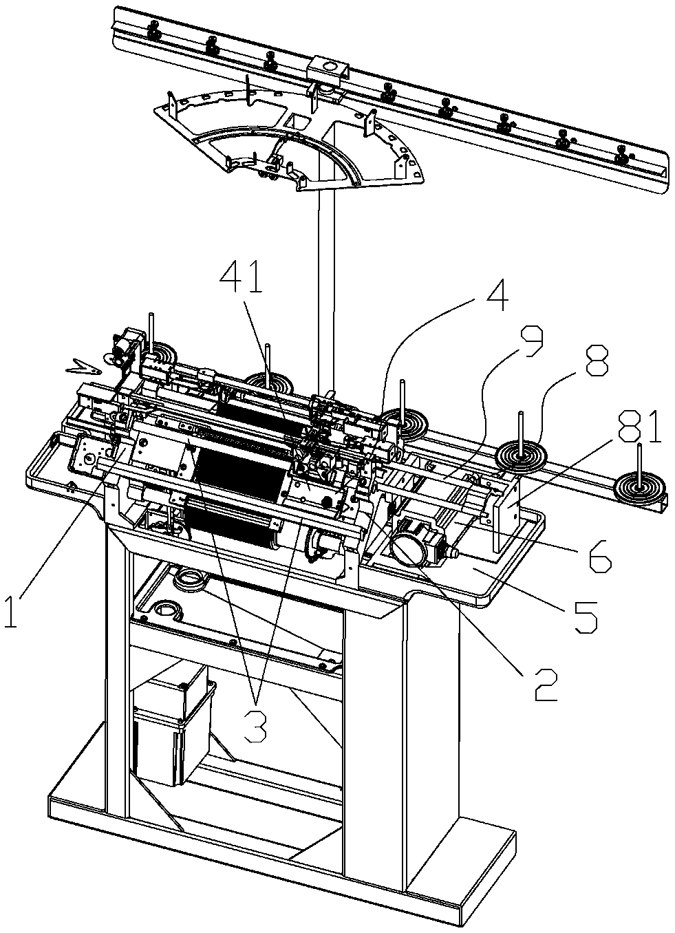 Main drive mechanism used for flat knitting machine