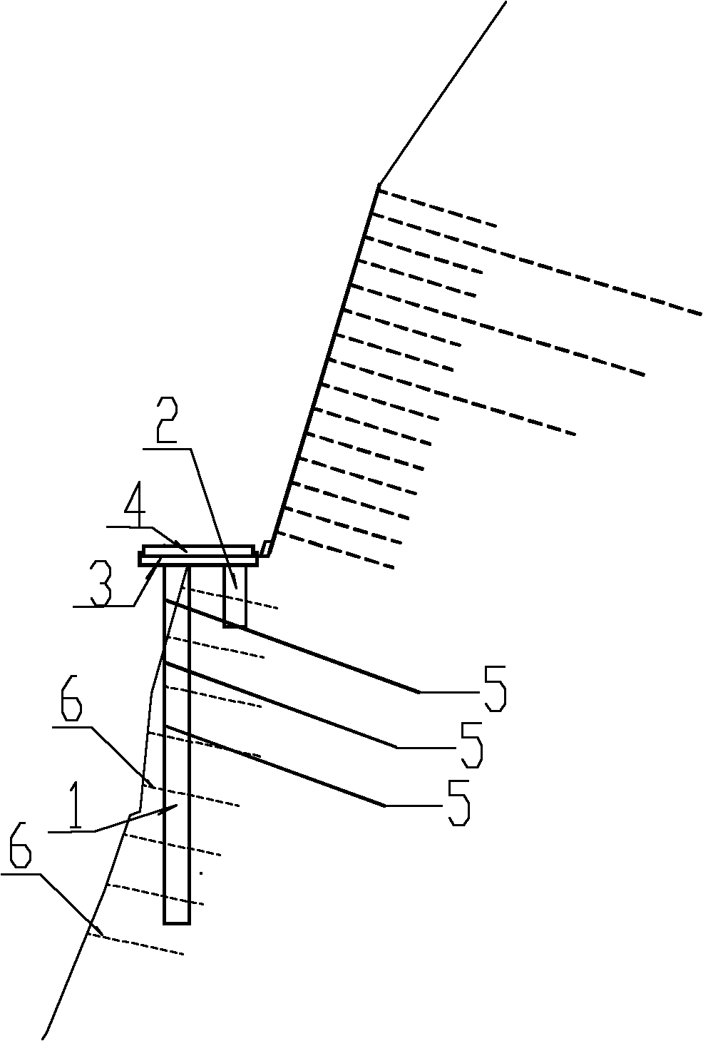 High-steep side slope subgrade structure for mountain area