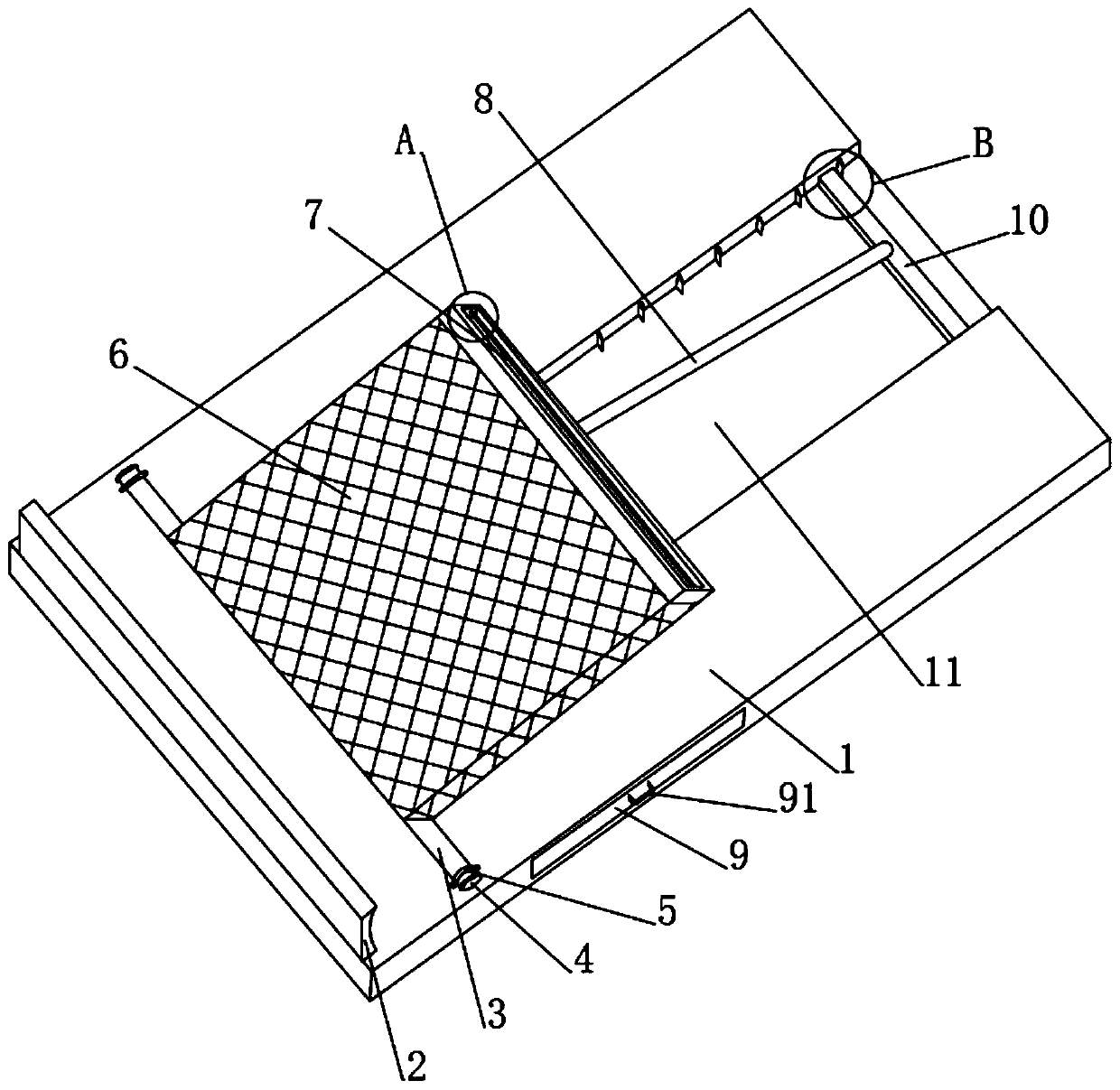 Teaching computer screen auxiliary device convenient for angle adjustment