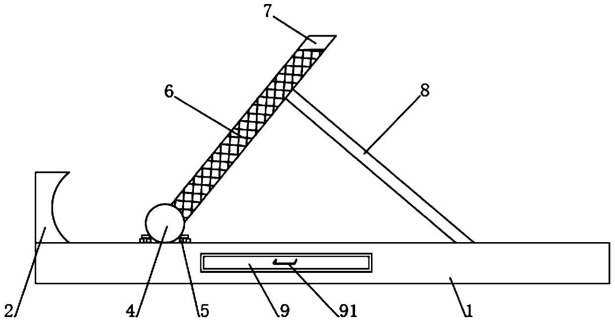 Teaching computer screen auxiliary device convenient for angle adjustment