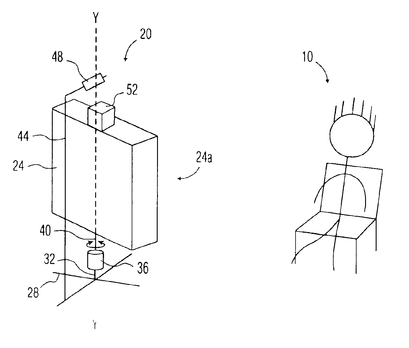 Automatic positioning of display depending upon the viewer's location