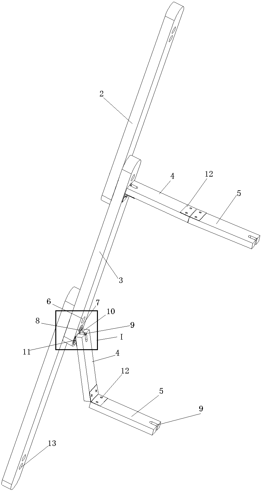 A chain type fully folding ladder