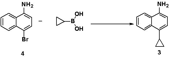 Preparation method of 4-cyclopropyl-1-naphthylamine