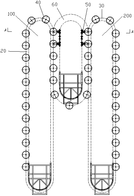 Workpiece spraying and processing device as well as processing method thereof